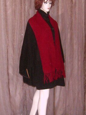 Alpaca Long Fringed Scarves and Wool Newsboy / Pageboy Cap